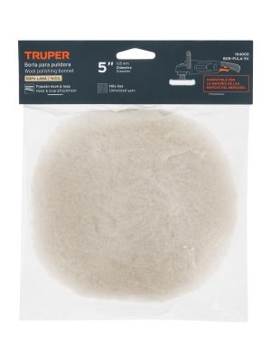 BOR-PULA-5VE1.jpg 104000 - Borla p/pulir de lana de 5' hook and loop, TRUPER