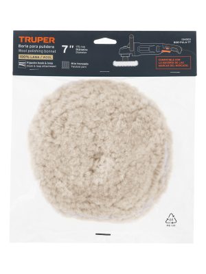 BOR-PULA-7TE1.jpg 104003 - Borla p/pulir de lana trenzada de 7' hook<(>&<)>loop, TRUPER