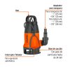103733 - Bomba sumergible plástica para agua sucia 1/2HP, Truper