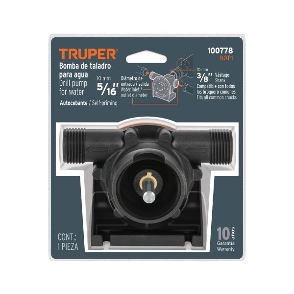 100778 - Bomba autocebante para uso con taladro, TRUPER