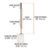 102100 - Bieldo para paja, 4 dientes, mgo largo de acero 48' TRUPER