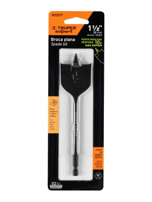 101517 - Broca plana de manita 1-1/2' para madera, Truper Expert