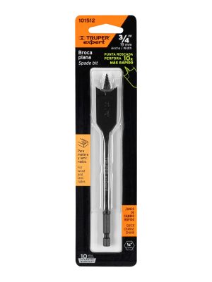 101512 - Broca plana de manita 3/4' para madera, Truper Expert