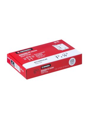 43185 - Bisagra rectangular 1' acero pulido, HERMEX