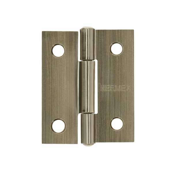 46910 - Bisagra rectangular 1-1/2' latón antiguo, HERMEX