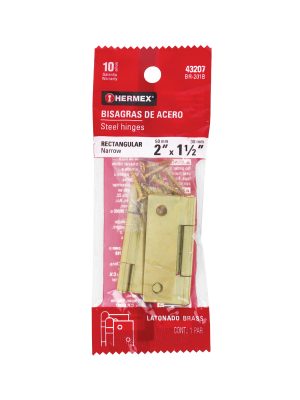 43207 - Bolsa con 2 bisagras rectangulares 2', acero latonado