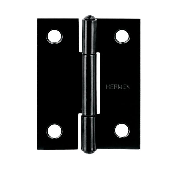 45634 - Bisagra rectangular 2' negra, HERMEX