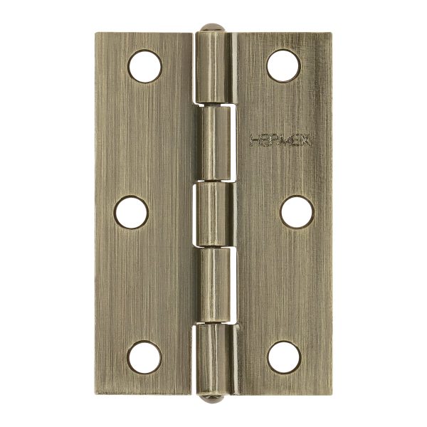 46912 - Bisagra rectangular 2-1/2' latón antiguo, HERMEX