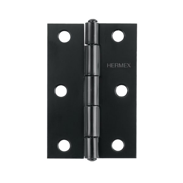 45637 - Bisagra rectangular 3-1/2' negra, HERMEX