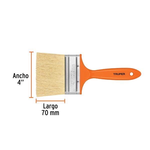 14492 - Brocha para encalar e impermeabilizar de 4', mango plástico