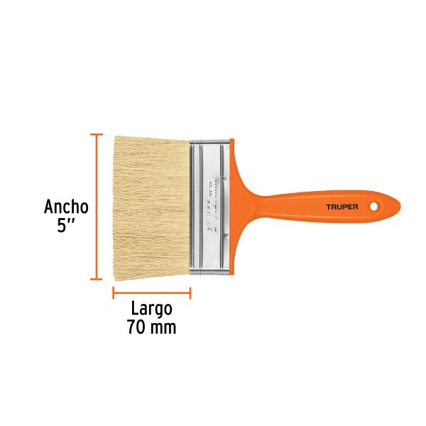 14493 - Brocha para encalar e impermeabilizar de 5', mango plástico