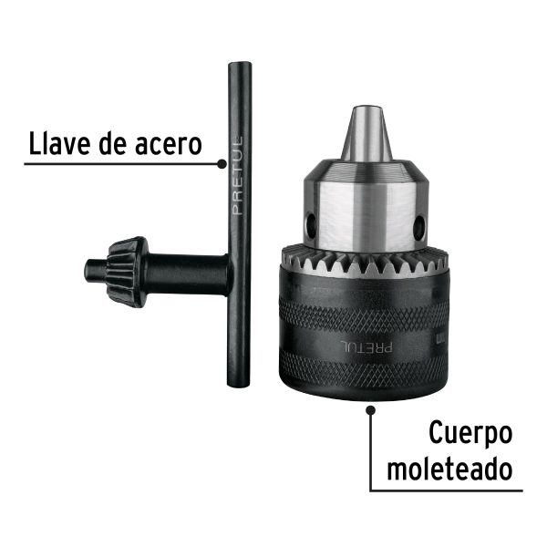 27038 - Broquero 1/2' con llave, PRETUL