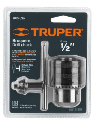 BRO-1-2NE1.jpg 16478 - Broquero 1/2' con llave, cuerpo moleteado, TRUPER
