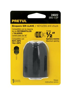 BRO-1-2PE1.jpg 24022 - Broquero 1/2' sin llave, para máquinas inalámbricas, PRETUL