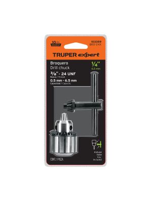 103359 - Broquero 1/4' con llave, cuerpo estriado, TRUPER EXPERT
