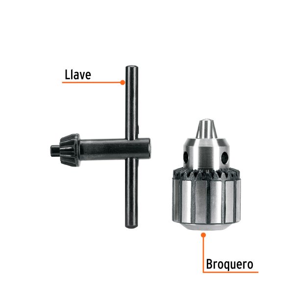103359 - Broquero 1/4' con llave, cuerpo estriado, TRUPER EXPERT