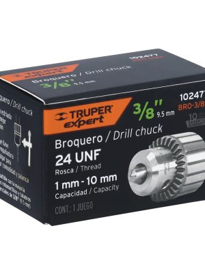 102477 - Broquero 3/8' con llave, cuerpo estriado, TRUPER EXPERT