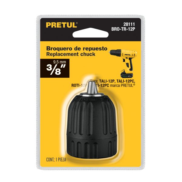 28111 - Broquero 3/8' sin llave, para máquinas inalámbricas, PRETUL