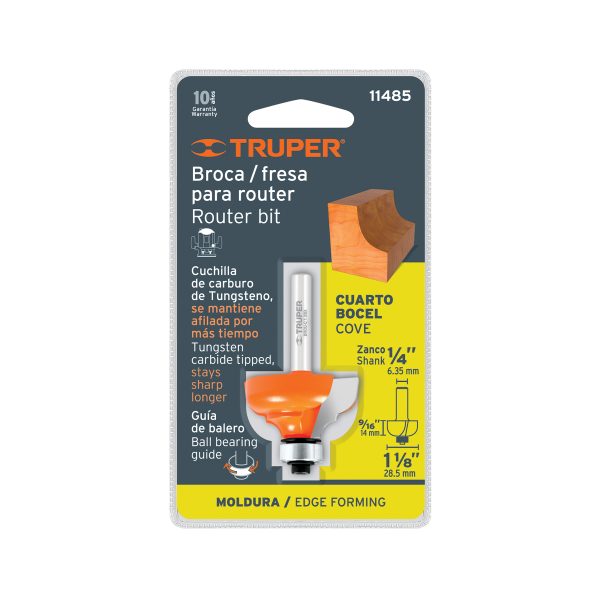 11482 - Broca para router, clásica, 1-3/8' con balero, Truper