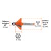 11468 - Broca para router, chaflán, 1-1/4' con balero, Truper