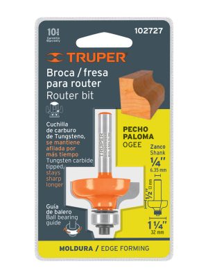 BROU-PP1-1-4XE1.jpg 102727 - Broca para router, pecho paloma, 1-1/4' con balero, Truper