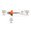 11479 - Broca para router, pecho paloma, 1-1/8' con balero, Truper