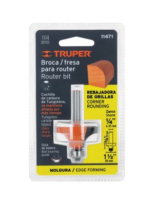 11471 - Broca para router, redondeado, 1-1/2' con balero, Truper