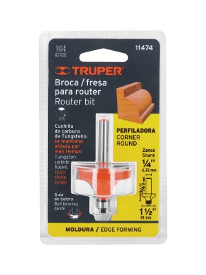 11474 - Broca para router, redondeado con moldura, 1-1/2' con balero
