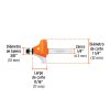 11473 - Broca para router, redondeado con moldura, 1-1/4' con balero