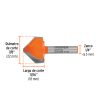 11467 - Broca para router, corte en 'V', 7/8', Truper