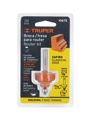 BROU-Z1-1-4XE1.jpg 10675 - Broca para router, zafiro, 1-1/4', con balero, Truper