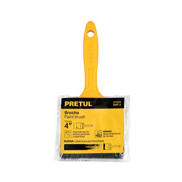 21529 - Brocha uso general de 4' con mango de plástico, Pretul
