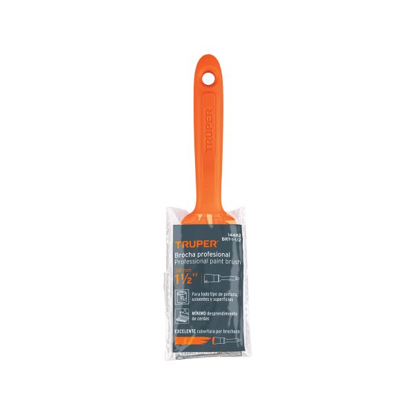 14482 - Brocha profesional de 1-1/2' con mango de plástico, Truper