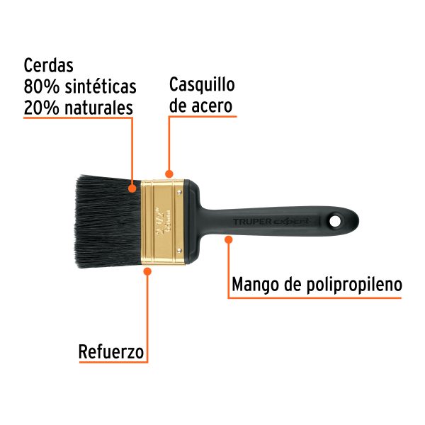 17863 - Brocha profesional de 2-1/2' mango de plástico, Expert