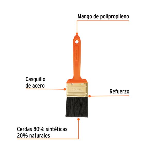 14483 - Brocha profesional de 2' con mango de plástico, Truper