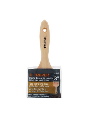 12469 - Brocha pelo de camello de 3' con mango de madera, Truper