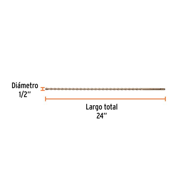 101147 - Broca SDS Plus 1/2 x 24', Truper