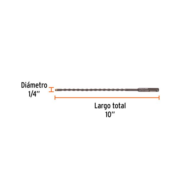 11266 - Broca SDS Plus 1/4 x 10', Truper