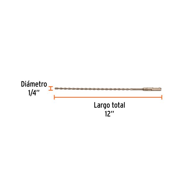 101144 - Broca SDS Plus 1/4 x 12', Truper