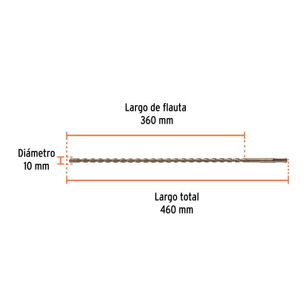 101199 - Broca SDS Plus 10 x 460 mm, Truper