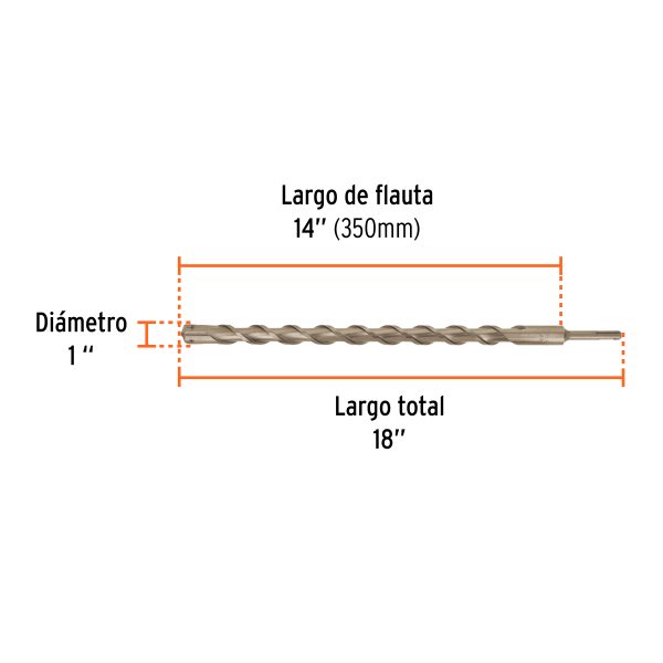 11290 - Broca SDS Plus 1 x 18', Truper