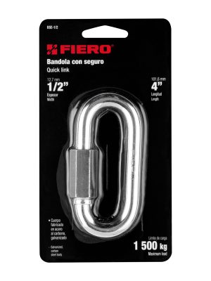 44025 - Bandola de acero de 1/2' con seguro, Fiero