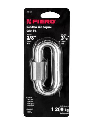 44024 - Bandola de acero de 3/8' con seguro, Fiero