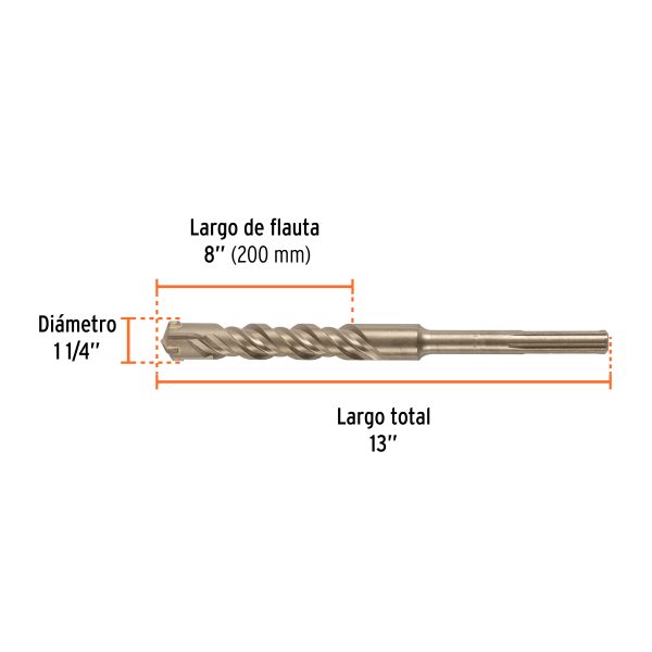 101465 - Broca SDS Ma x de 1-1/4 x 13', Truper