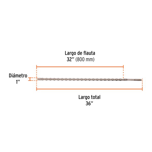 101462 - Broca SDS Ma x de 1 x 36', Truper