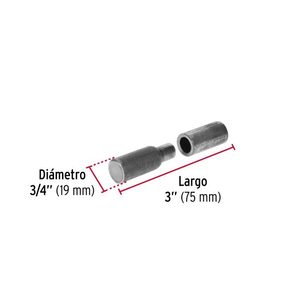 44638 - Bisagra tubular soldable de 3/4', HERMEX