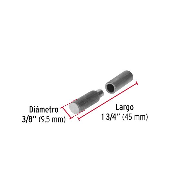 44635 - Bisagra tubular soldable de 3/8', HERMEX