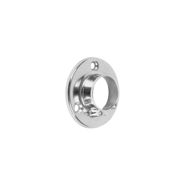 48975 - Brida cromada para tubo redondo de clóset, HERMEX