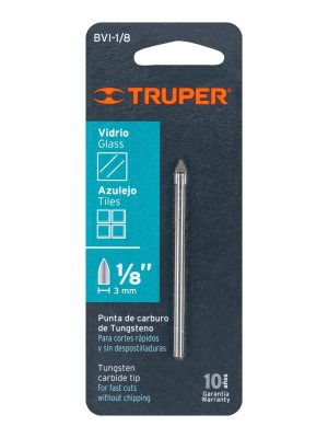 11700 - Broca para vidrio y azulejo de 1/8', Truper