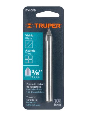 BVI-3-8E1.jpg 11704 - Broca para vidrio y azulejo de 3/8', Truper